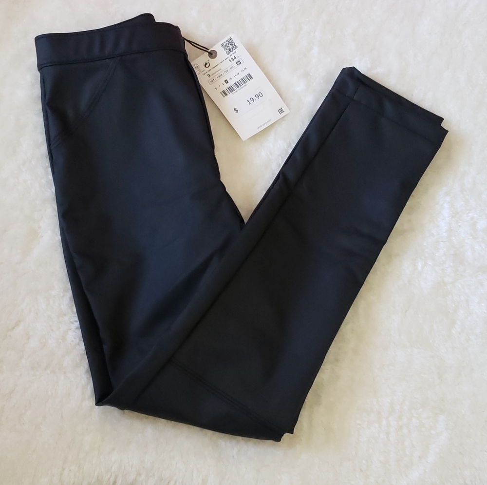 👖 NWT Zara Girls Rubberized Kids Leggings